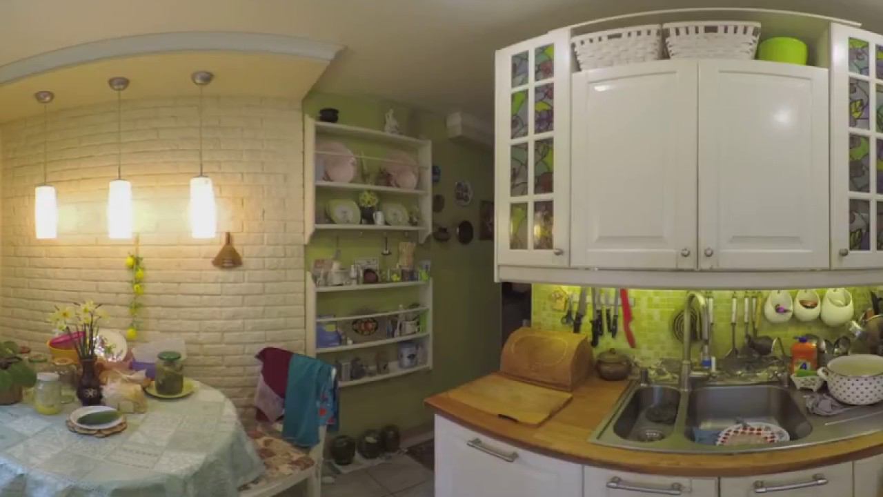 Кухня. Варианты освещения. Видео 360. VR