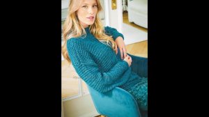 Двухсторонний простой узор спицами для пуловера из новой Сабрины