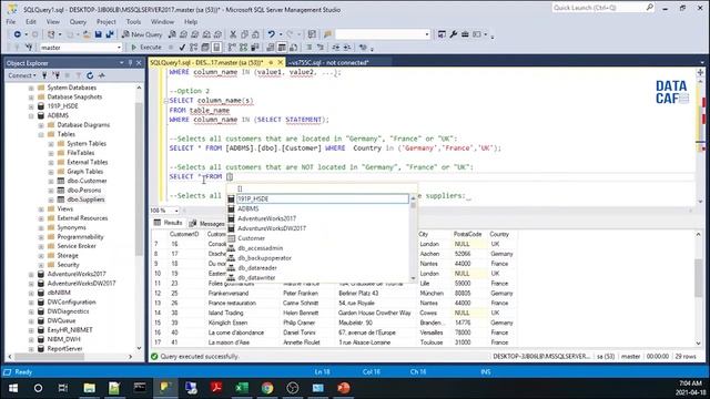 How to Write IN Operator in SQL Server смотреть онлайн