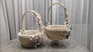 Корзина из полиротанга "Весеннее настроение" часть 2