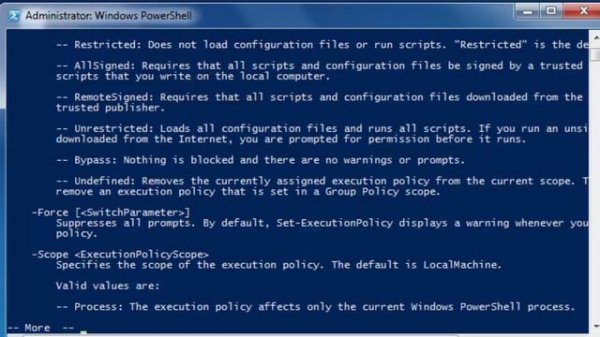 PowerShell 08 - Changing the execution policy so you can run scripts