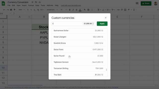 Currency Conversion In Google Sheets | Google Finance смотреть онлайн