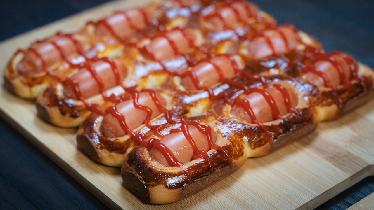 НА ОДИН УКУС сосиски в тесте. Хот-дог за раз!!! смотреть онлайн