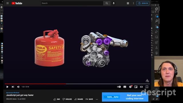 Reacting to "JavaScript just got way faster" by Fireship as a developer смотреть онлайн