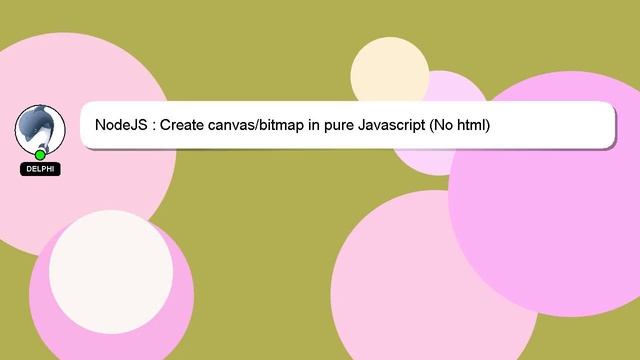 NodeJS : Create canvas/bitmap in pure Javascript (No html) смотреть онлайн