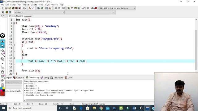 C++ File Handling - Part 2 | Read & Write in File using input and output operator смотреть онлайн