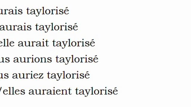 Изучение французского языка = Спряжение глаголов = Tayloriser смотреть онлайн