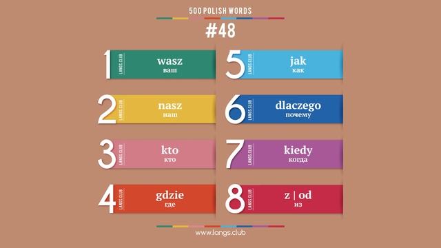 #48 - ПОЛЬСКИЙ ЯЗЫК - 500 основных слов. Изучаем польский язык самостоятельно смотреть онлайн