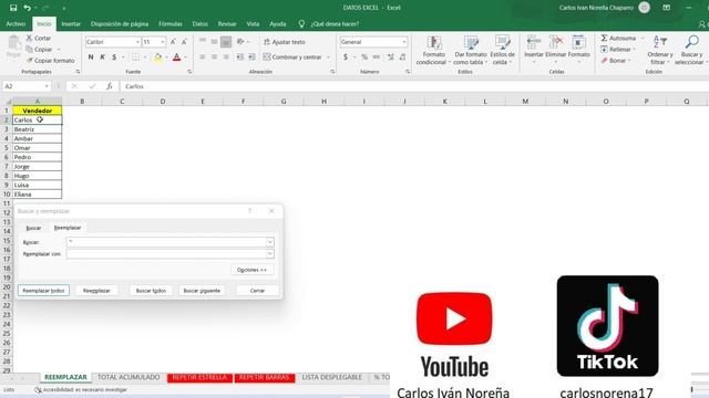 Tip de excel #6 - Reemplazar ( Ctrl + L ) смотреть онлайн