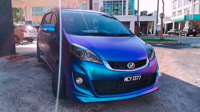 Perodua alza full wrap Chameleon purple blue ONLY RM 2399 ONLY at 666 Car AutoMart смотреть онлайн