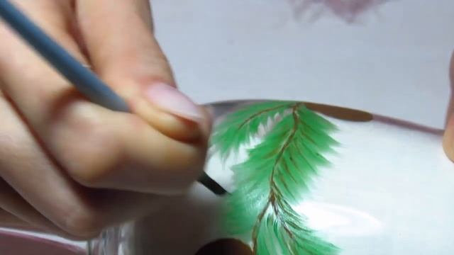 Бокал-подсвечник. Простая новогодняя роспись для начинающих. Мастер-класс Ютты Арт. смотреть онлайн