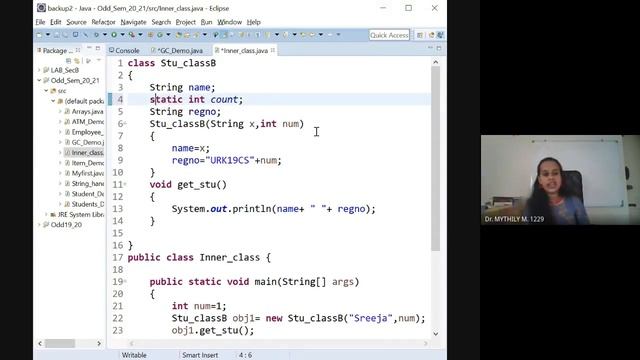 Inner Class, Garbage Collection, final and Static variables смотреть онлайн