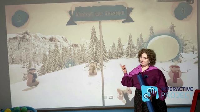 Игра "Собери снеговика" для Интерактивной стены смотреть онлайн