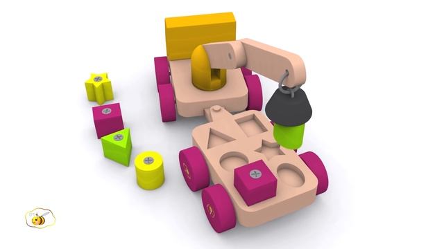 Shapes for babies toddlers kids children kindergarten. Learn shapes with a shape sorter truck смотреть онлайн