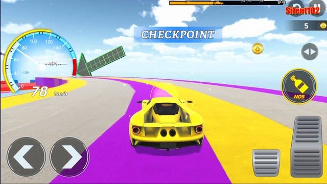 Yellow Super Car Mega Ramp - Ultimate Challenge of Gt Racing Stunt Car Games - Android Gameplay смотреть онлайн