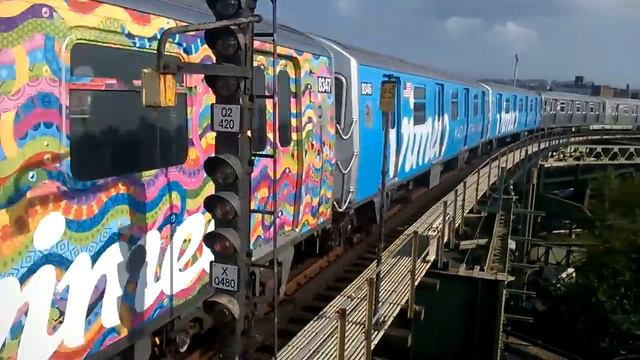 R160 Vimeo Ad-Wrapped (L) arriving at Broadway Junction смотреть онлайн