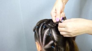 ЛЕГКАЯ прическа с КОСИЧКАМИ и РЕЗИНКАМИ. Простая прическа для девочек | PIGTAILS and ELASTICS