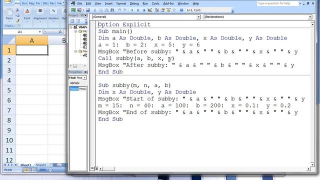 Excel VBA Topic 4.2 - Variable Scope and Variable Lifetime смотреть онлайн