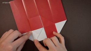 Конверт с сердечком из бумаги без клея ? Как сделать оригами конверт с сердцем из 1 листа бумаги А4