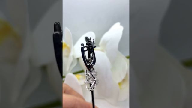 Горный хрусталь Серьги из серебра 875 вес 6,59 гр смотреть онлайн