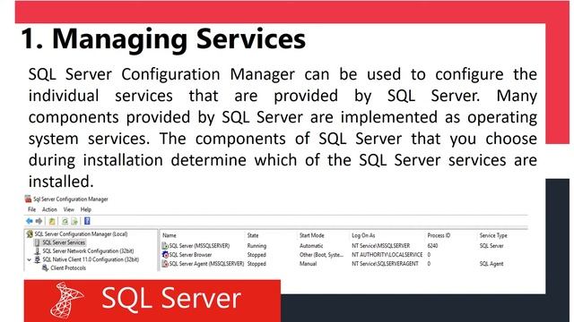 Microsoft SQL Server Tutorials : SQL Server Configuration Manager 2016, 2017 & 2019 смотреть онлайн