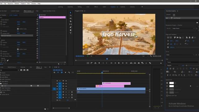 Как чертить линии в Тексте в Premiere Pro смотреть онлайн