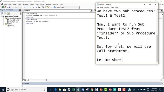Excel VBA: Run another Macro from inside a Macro using Call statement смотреть онлайн