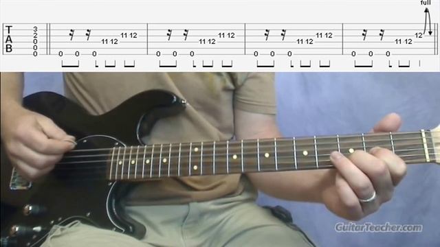 Drop D Tuning - 10 Famous Guitar Riffs - Video Lesson (www.GuitarTeacher.com) смотреть онлайн