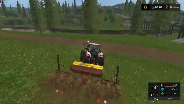 Farming Simulator 17 ➣ Сложный режим • Sosnovka. Часть 263. Посев Подсолнуха на тракторе Lamborghin смотреть онлайн