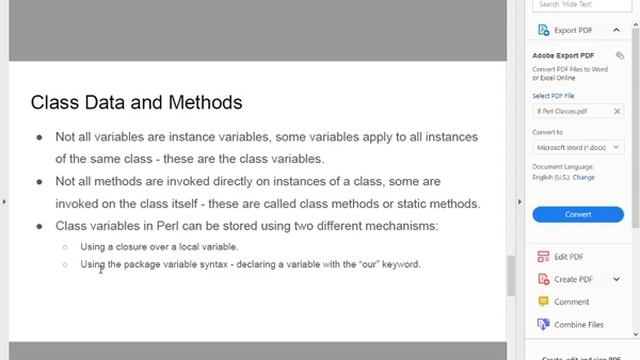 Perl Classes смотреть онлайн