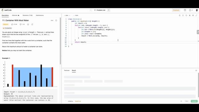 Amazon Programming Interview Question | Container With Most Water | Java | O(n) and O(n^2) Solution смотреть онлайн