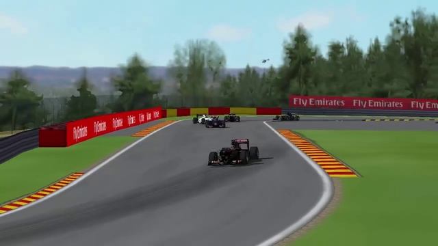 rFactor | Good overtake | F1 2015 | Verstappen, Bottas & Hülkenberg | Spa-Francorchamps смотреть онлайн
