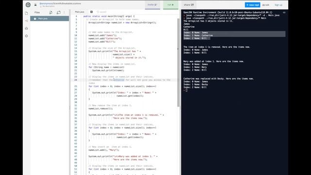 CIS240 Ch7 ArrayList Demo смотреть онлайн