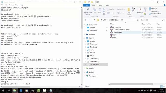 create multiboot live cd acronis, windows 7, windows 8.1, windows 10 and ubuntu смотреть онлайн