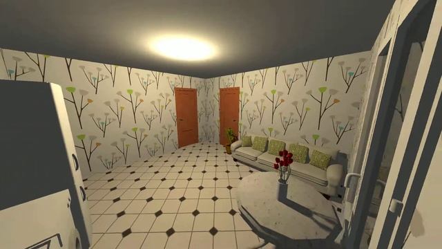 3D планировка студия 38кв Компания ДОМ смотреть онлайн