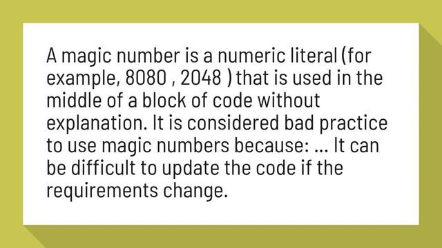 Why is Magic Number bad? смотреть онлайн