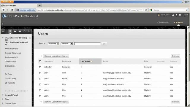 View Course Users in Blackboard смотреть онлайн