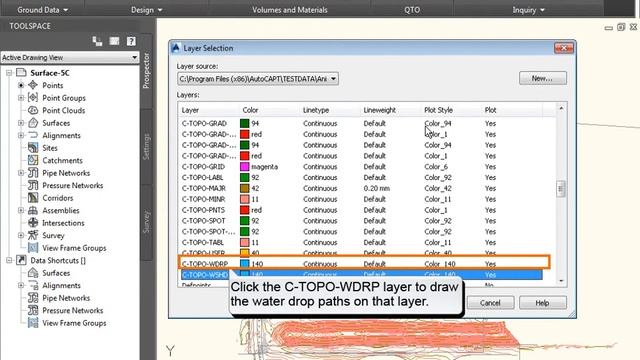 AutoCAD Civil 3D Create Water drop Paths смотреть онлайн