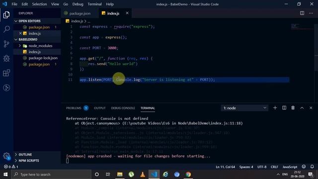 ES6 Module in Nodejs | ECMA Script Modules | ft babel | ES6 JavaScript смотреть онлайн