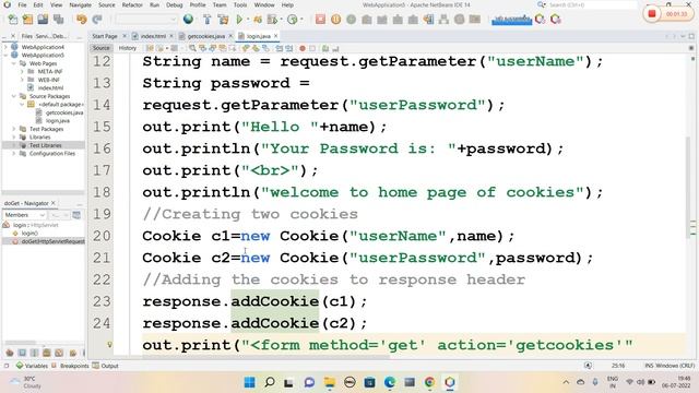 Cookies in Servlet смотреть онлайн