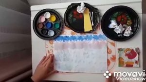 Нетрадиционные техники рисования в подготовительной группе "Весенний пейзаж"