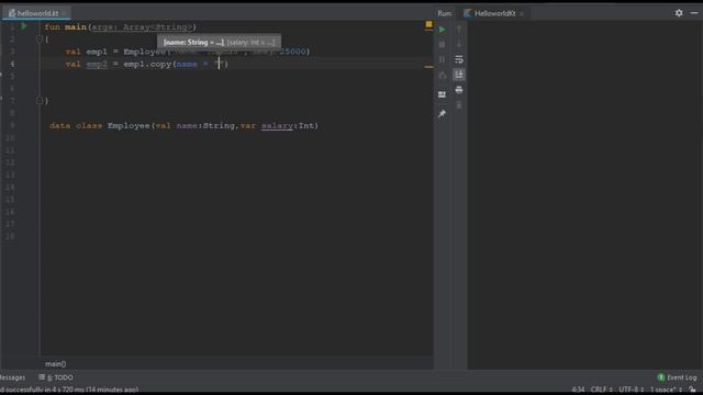 Kotlin Tutorial - 30 - Data Class copy() function смотреть онлайн