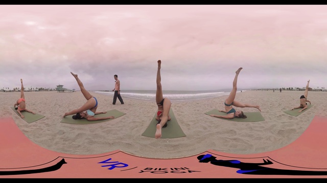 Beautiful Girls Personal Yoga Trainer Workout FITNESS