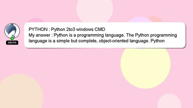 PYTHON : Python 2to3 windows CMD смотреть онлайн