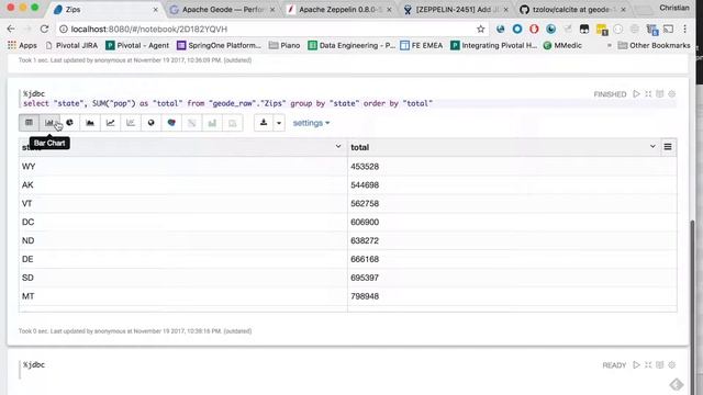 Advanced ApacheGeode/GemFire data analytics with ApacheZeppelin over SQL/JDBC смотреть онлайн