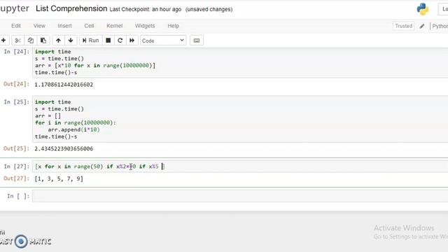 List Comprehension in Python смотреть онлайн