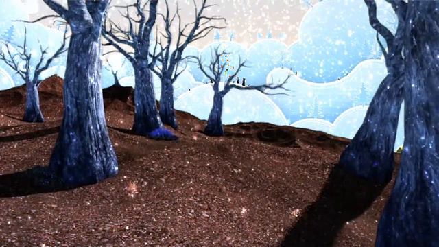 ФУТАЖ сказочные деревья танцуют снег идёт смотреть онлайн