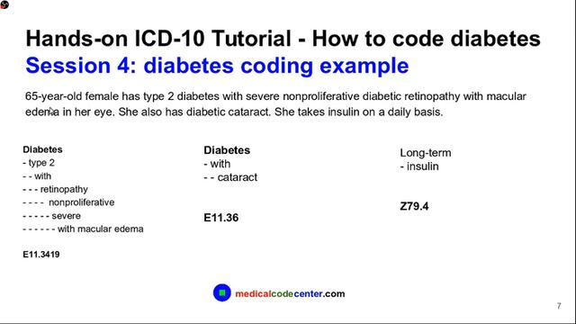 Hands-on ICD-10 Tutorial Session 4: How to code diabetes mellitus смотреть онлайн