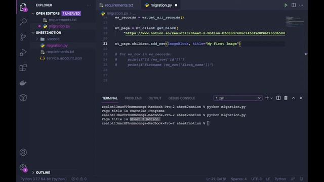 Sheet 2 Notion, Migration data between Google Sheet and Notion with Python смотреть онлайн