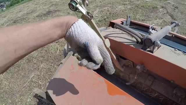 Заготовка сена минитрактором Синтай 180. Роторная косилка. Пресс подборщик 0850 смотреть онлайн